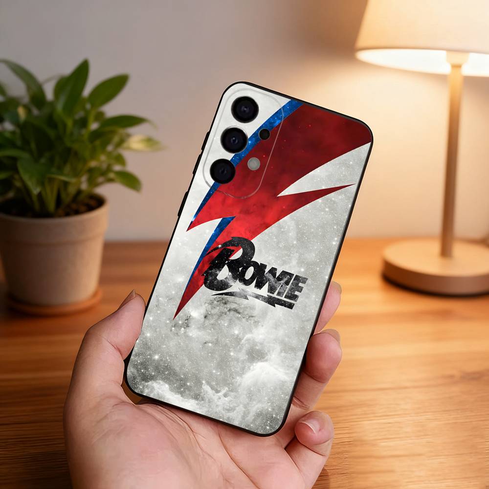 

D-David Cool B-bowie Phone Case For Samsung S25,S24,S21,S22,S23,S30,Ultra,S20,Plus,Fe,Lite,5G Black Cover Samsung S25Plus