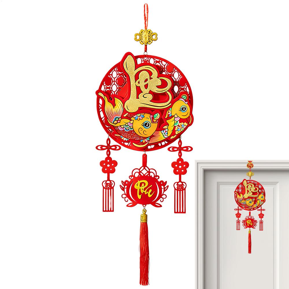 Chinese Lunar Horse Pendant Auspicious Traditional 2026 Lunar Horse Year Ornament For Wall Window Living Room Bedroom Entryway