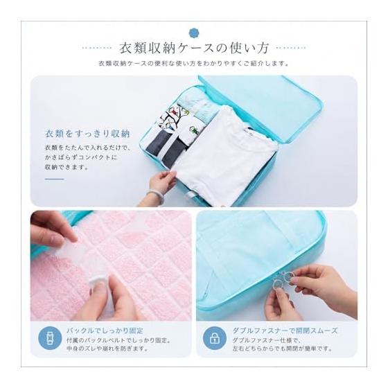 Travel Pouch 9 Piece Set with Hanging Pouch, Clothes Storage Case with Shoe Case, Packing Organizer, Suitcase Organization, Travel, Business Trip