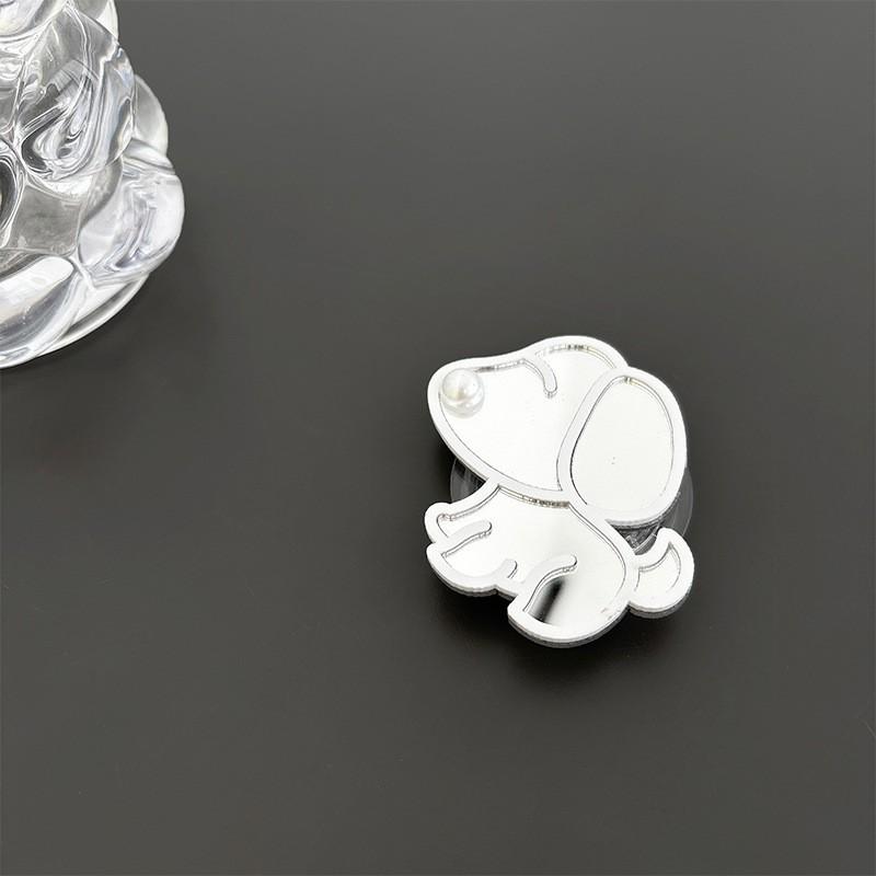 

Pearl Puppy Korean Mobile Phone Airbag Holder Ins Back Sticker Makeup Mirror Portable Extendable Lazy Ring