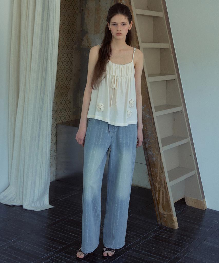 Aueonoseuteljia Rose Vine Sleeveless Blouse_Cream(Ob6Bl10)