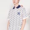 New MLB Base Logo Polo Shirts Men's White 3LPQM1023-50CRS