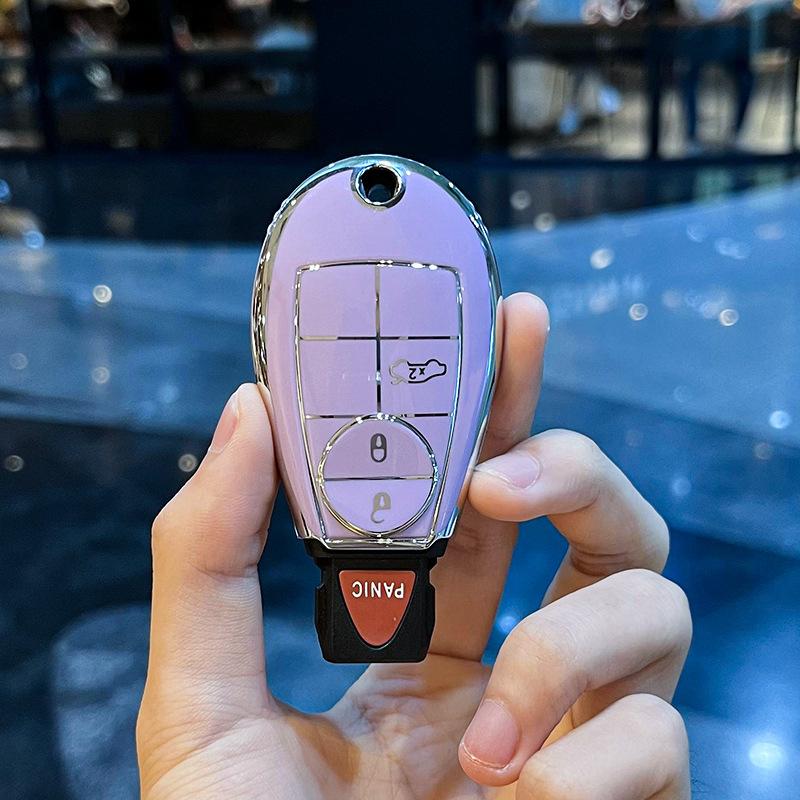 Tpu Car Key Holder Cover Shell Fob Holder Protector For Dodge Caravan For Chrysler Grand Voyager 300 C For Jeep Grand Cherokee