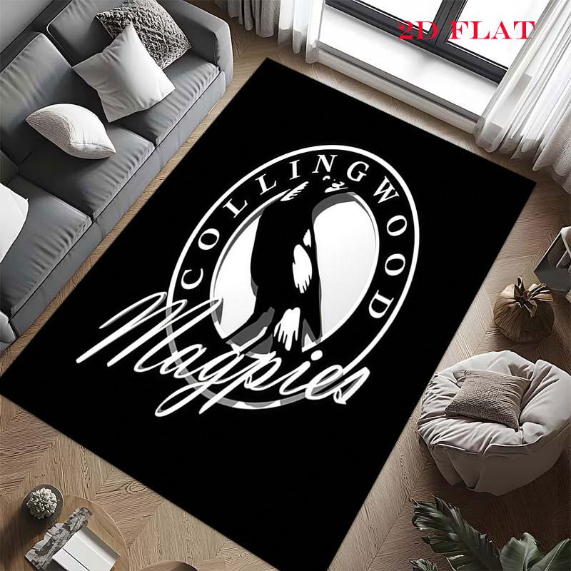 Collingwood Magpies Carpet Rug for Living Room Bedroom Home Sofa Decoration,Kids play Nonslip Floor Mat