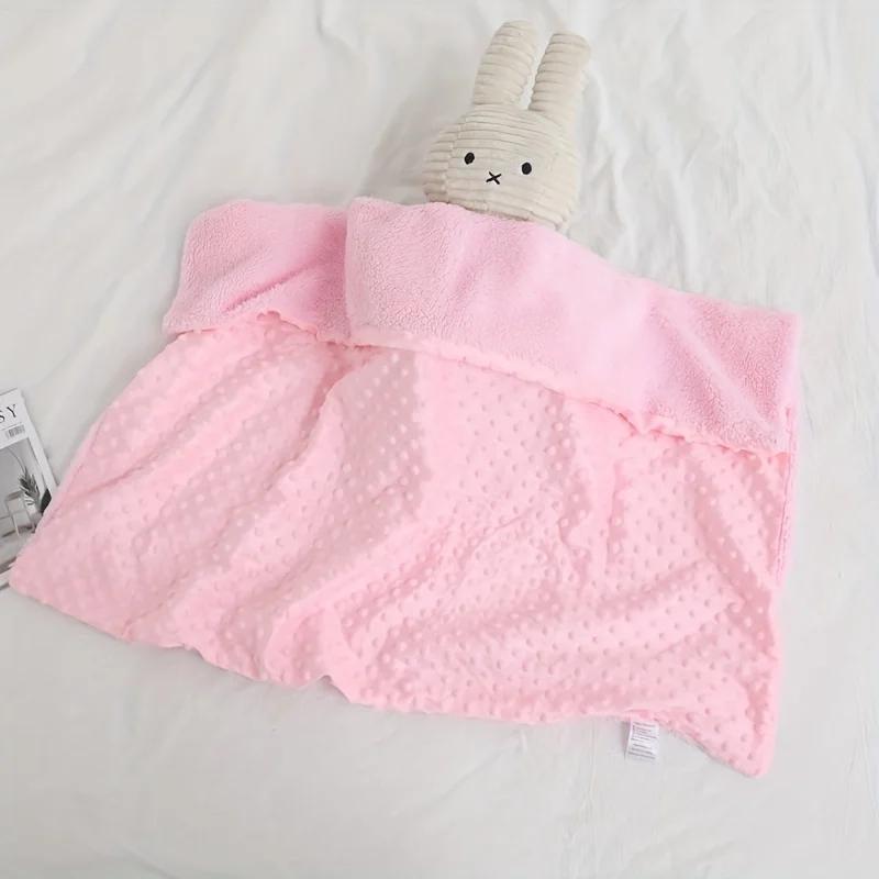 

Детское одеяло и пеленка для новорожденных, теплое одеяло из мягкого флиса, зимний однотонный комплект постельного белья, хлопковое одеяло, детское постельное белье, пеленка-конверт 90x73cm