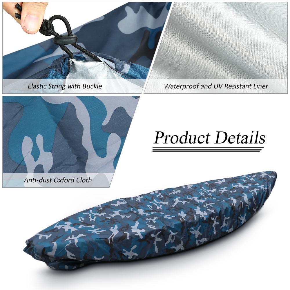 Board Durable Universal UV Resistant Waterproof Nylon Boat Cover Protector Canoe Shield Kayak Cover
