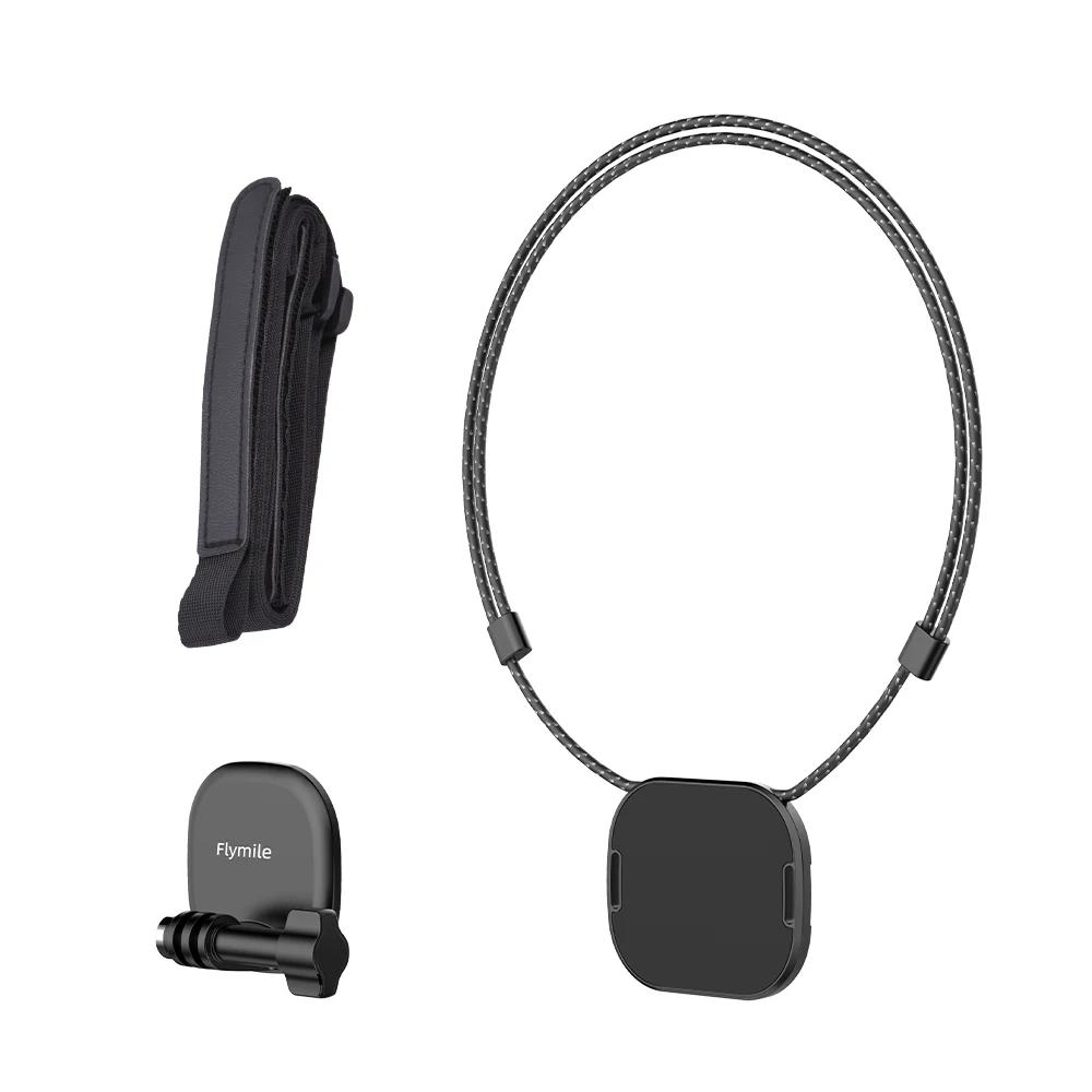 Flymile Action 5 Pro Magnetic Chest Mount +Neck Strap for DJI Action 4/Insta360 Ace Pro 2 Camera Bracket POV Selfie Accessories