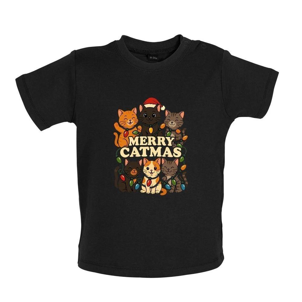 

Happy Catmas - Baby Bodysuit / T-Shirt - Funny Cats Love Christmas Feline 100