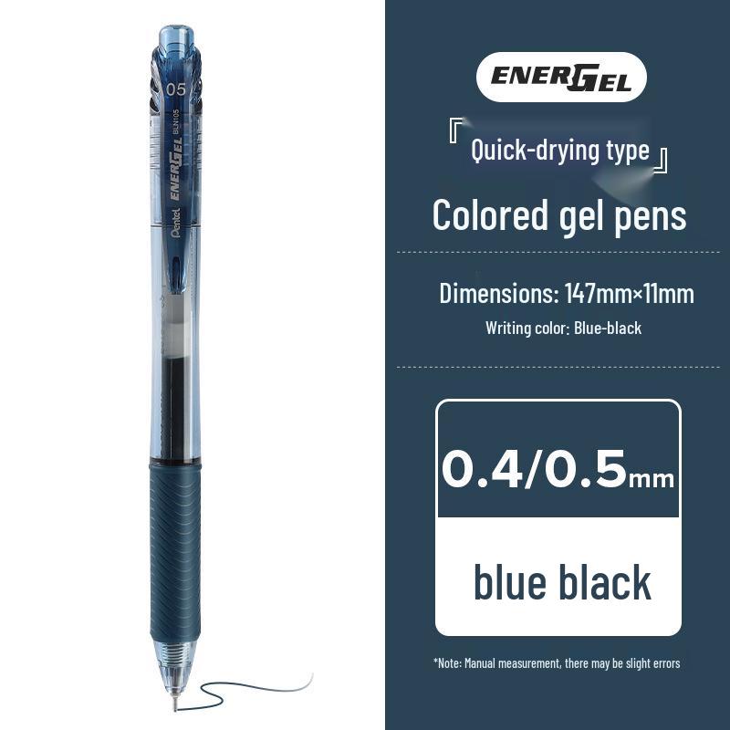 Pentel Quick-Drying Gel Pen Refill BLN105 Needle Tip 0.5mm синий/чёрный
