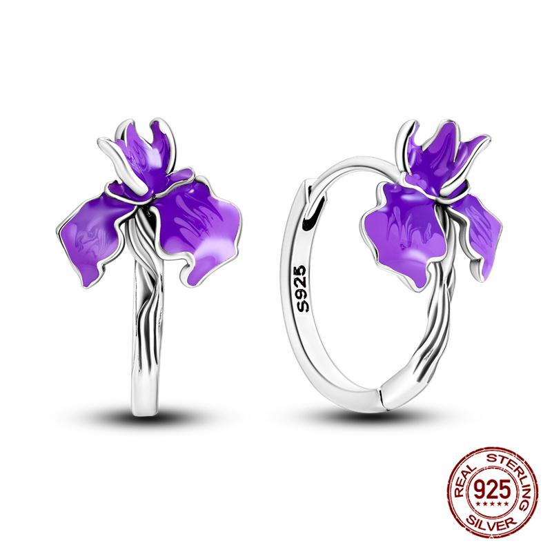 Original 100% S925 Silver Sunflower K Gold Pendant Earrings Iris Earrings Ladies Birthday Anniversary Gift