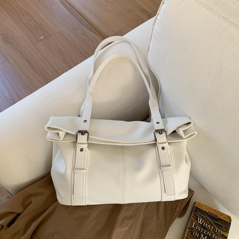 

Casual Soft PU Leather Shoulder Bag Lichee Pattern Tote Bags for Women Luxury Designer Handbag and Purses Female Shopper Clutch