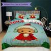 Anpassat Namn Sandmännchen Mönster Sängkläder Quiltset Quiltöverdrag Örngott Heminredning Födelsedagspresent (1*påslakan+2*örngott utan innerkudde)