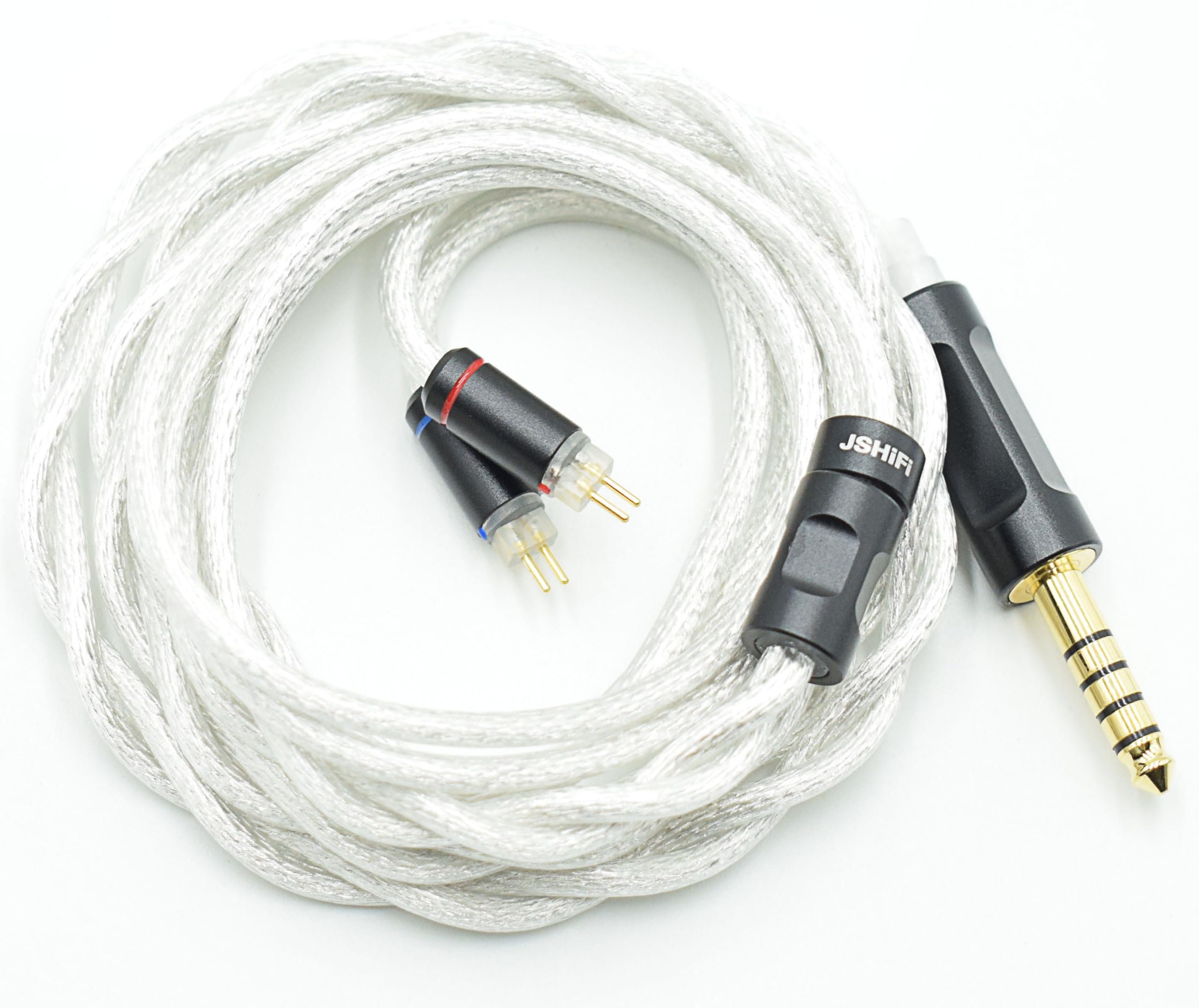 

2pin balanced coaxial cable copper mixed wire 2pin earphone upgrade cable earphone replacement cable [JSHiFi-Memory] 4.4mm re-cable 2-core