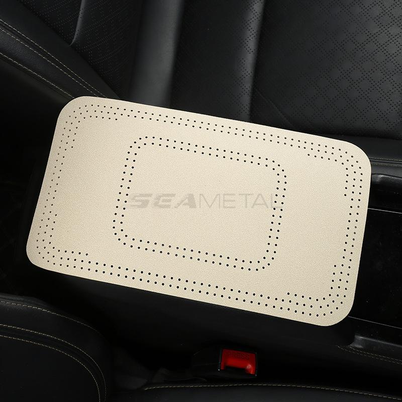 Clearance Sale Car Armrest Protective Pad Interior Elbow Rest Cushion Armrest Box Protective Pad Fur Leather Anti Scratch Mats Fur leather