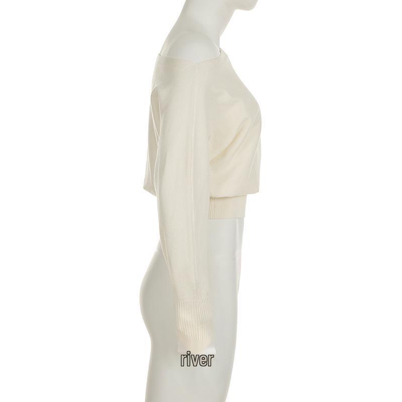 European Off-Shoulder Slimming Sweater: Sexy, Versatile, Loose-Fit Top