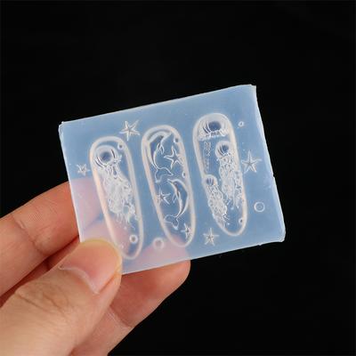 Ozean-Serie Tier-Silikonform Muschel, Schnecke, Nagel, Qualle, Delfin, Schleife, Muschel 3D Weicher Anhänger Maniküre-Form Schablone Werkzeug