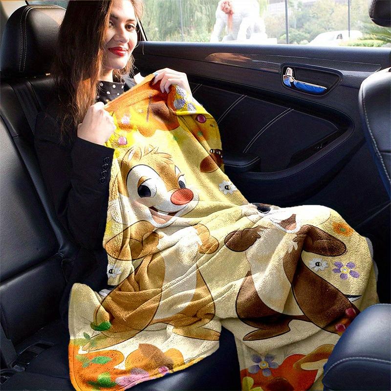 1pc, Cute Chip and Dale Autumn Theme Blanket, Seasonal Decorative Throw for Home, Soft Flannel Throw Blanket, Versatile & Cozy for Bedroom, Living Roo
