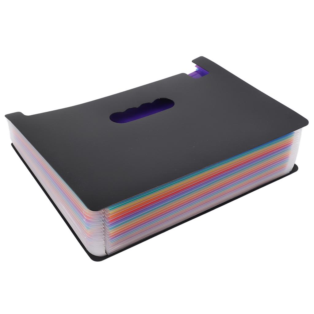 Expanding File Folder 24 Pockets Large Capacity Expanding Document Organizer with Colorful Tabs for Office School