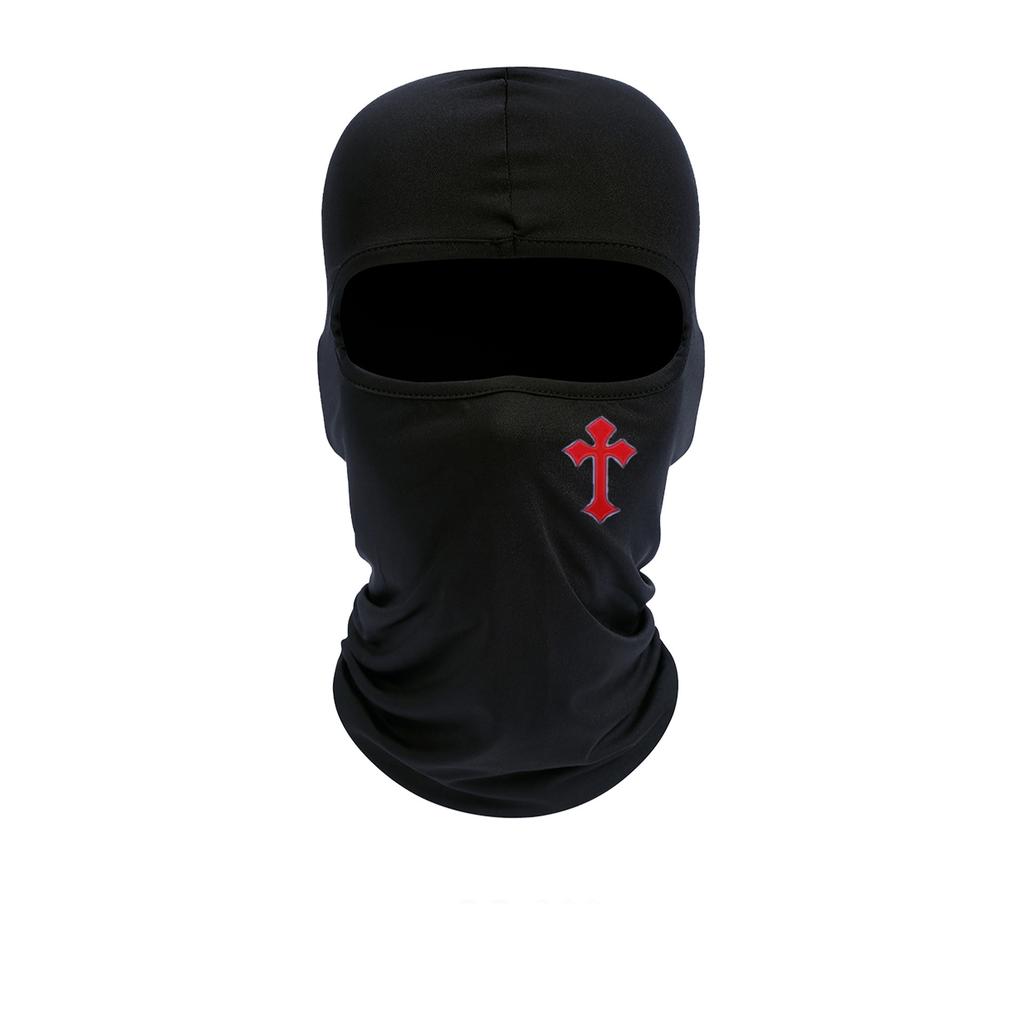 Cycling Face Mask, Cross Print, Men's and Women's Outdoor Equipment, Sun Protection, Breathable Balaclava Hat