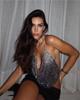 European & American Fashion Rhinestone Chain Strap Deep V Backless Crop Top
