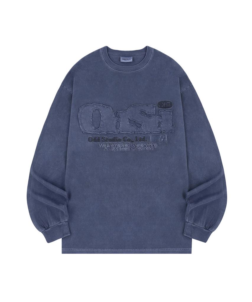 ODDSTUDIO Odsd Pigment Damage Long Sleeve - Navy