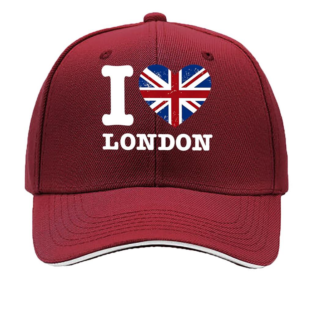 Featuring I Love London Suitable for Women And Unisex Designed for Casual Outdoor Use Lightweight Sandwich Baseball Cap