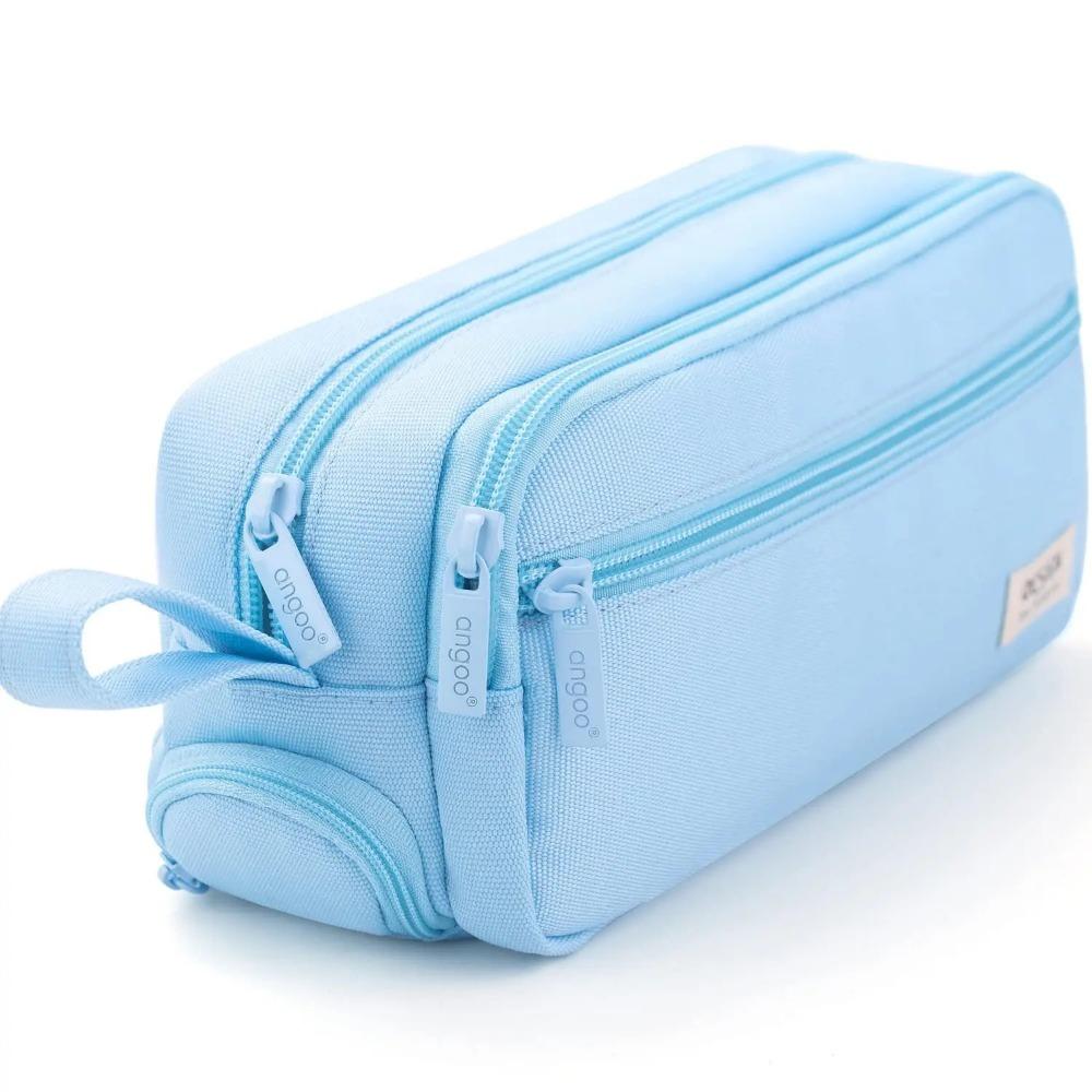 Large Capacity Pencil Bag Zippered Marker Pouch Multi-Functional Pen Organizer  College Use