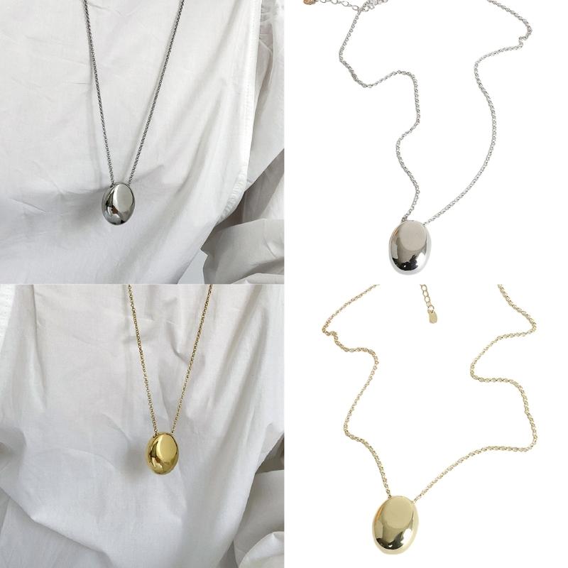 Water Drop Pendant Necklace for Women Titanium Steel Clavicle Chain Waterproof Choker Aesthetic Collar Jewelry Gift