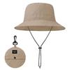 1Pc Summer Adjustable Fisherman Hat Quick Dry Waterproof Drawcord Bucket Hat Unisex Basin Foldable Storage Bucket Caps