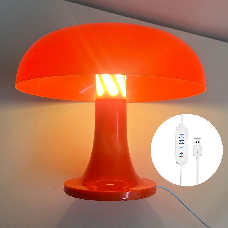 Nordic Mushroom Table Lamp - Creative Danish Bedside Atmosphere Light for Bedroom Decor