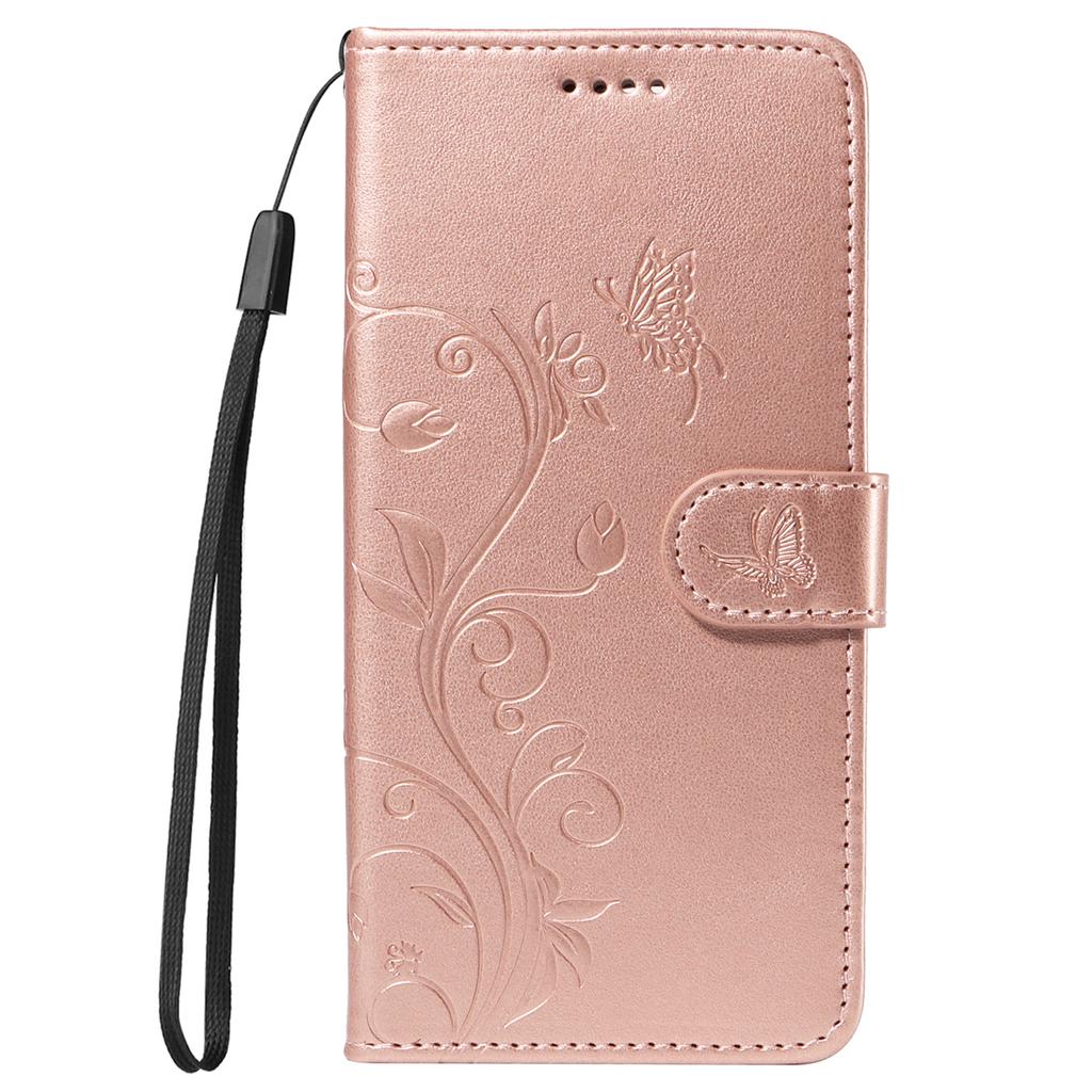 For Sony Xperia 1 VI PU Leather Cases Flower Pattern Wallet Stand Phone Cover with Strap