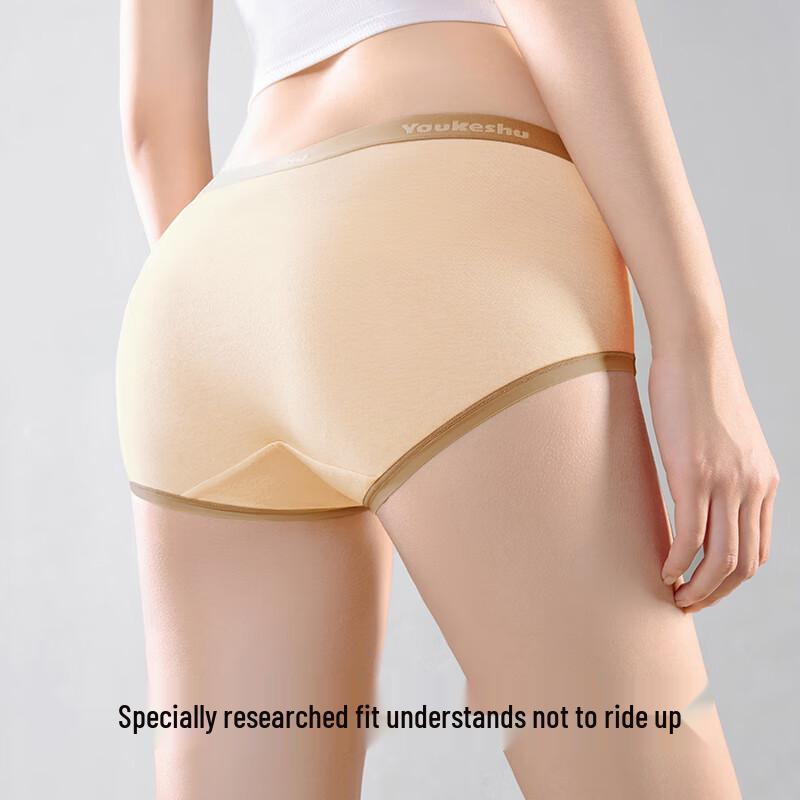 Youkeshu Women's Antibacterial Cotton Underwear 3-Pack