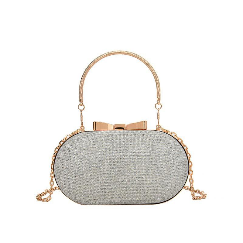 

2025 New Dinner Bag Western-style Trend Casual Fashionable Handbag Personalized Chain Single-shoulder Cross-shoulder Female one size серебряный
