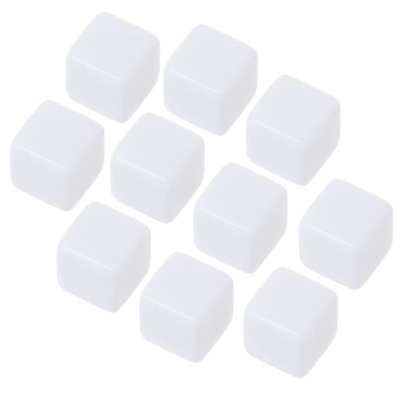 White Blank Dice Game Props Educational Toys Club/Party/Family Games Accessories