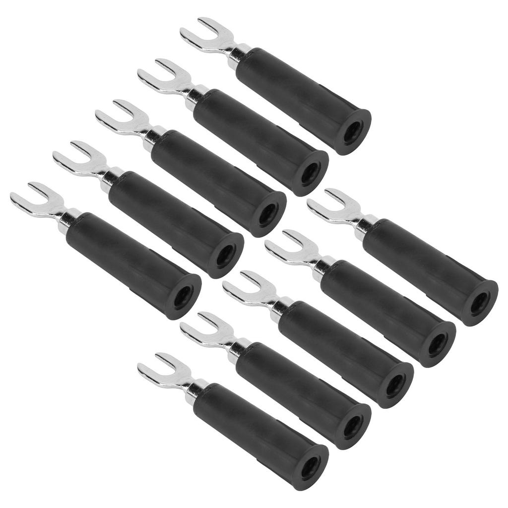 10Pcs/Set Banana Plug Adapter Insulated Fork Spade Wire Connectors U Type Electrical Crimp