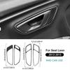For Leon MK3 2013 2014 2015 LHD RHD Car Door Handle Panel Trim Real Soft Carbon Fiber Sticker