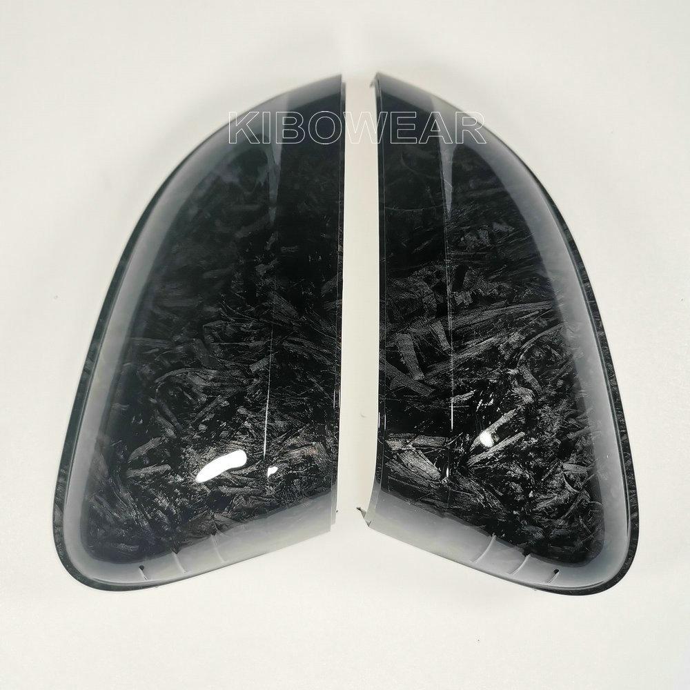 Pair for VW Golf MK8 GTI GTD Side Mirror Covers Caps ( Forged Carbon Look)   2022 VIII 8 R E-GOLF