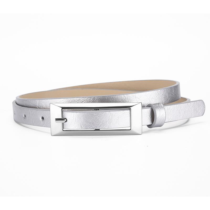 Ceinture Rectangulaire en Cuir Gras Ceinture Simple pour Robe Ceinture Fine Ceinture à Boucle Japonaise Femmes
