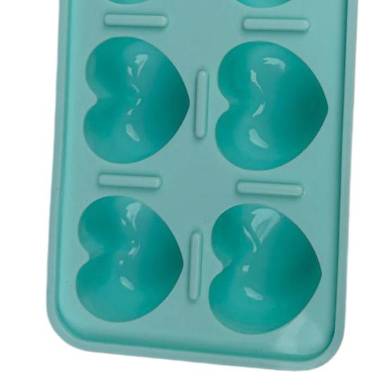 Silikon-Eiswürfelform mit Deckel, lebensmittelecht, leicht zu lösend, für Erdbeer- und Herzformen, auslaufsichere Gefrierform für Cocktails und Kaffee