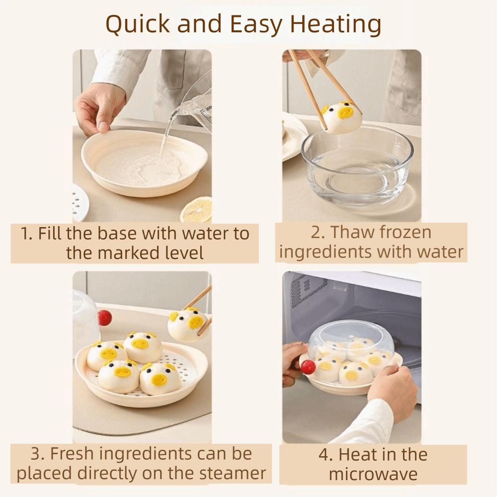 Large Capacity Microwave Oven Steamer Quick Cookware Microwave Steamer  Steamed Eggs
