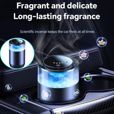 Smart Car Air Freshener Rechargeable Car Aromatherapy Machine Cloud Landscape with Light Connection Long-lasting Fragrance Automatic Start and Stop