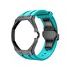 For Swatch X Royal Pop Stainless Steel Watch Case Wear Resist Silicone Sport Replacement Band for Sport Activities Daily Commute