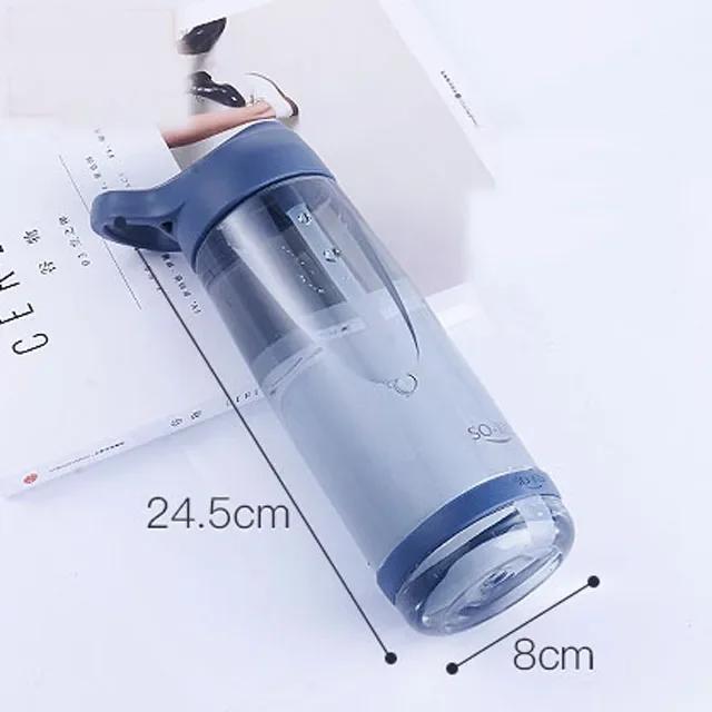 1000ml Eco - friendly Outdoor Sports Water Bottle with Straw and Lid, Plastic BPA, for Hiking and Camping