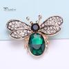 Cute Rhinestones Faux Gem Brooch Pin Bee Shape Suit Lapel Shawl Scarf Badge Wear-resistant Faux Silk Buckle Fashion Accessories