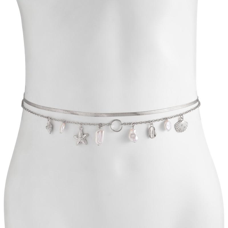 

Boho Sexy Fashion Layered Tassel Starfish Waist Belly Chain Women Summer Beach Conch Shell Pearl Body Chain Jewelry