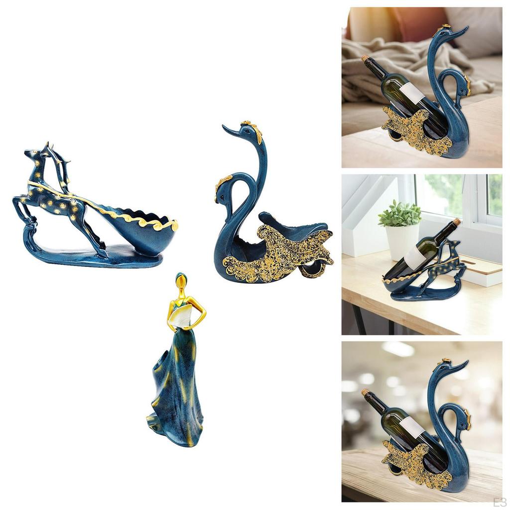 Creative Figurine Bottle Rack Holder Bar Living Table Countertop Decorative