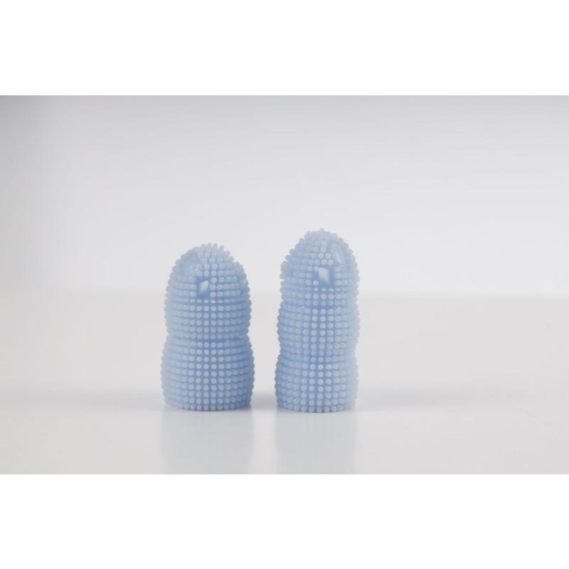 

Pet Double-finger Toothbrush, Dog and Cat Toothbrush, Teeth Cleaning Finger Cots, Pet Oral Cleaning Tools синий