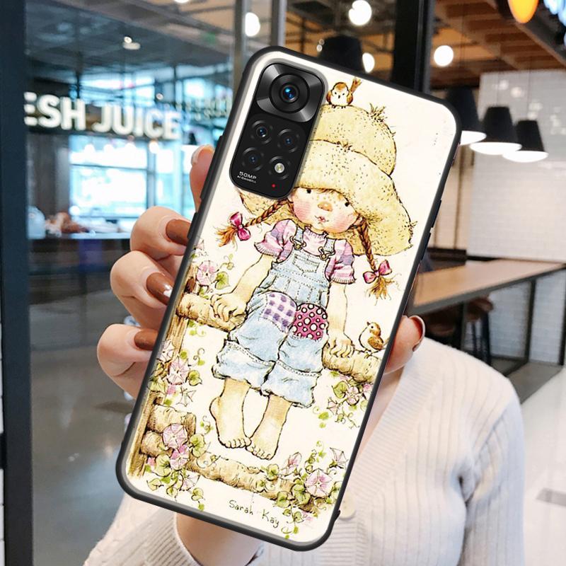 Sarah Kay pattern Case For Xiaomi Redmi Note 12 8 9 10 11 Pro Note 12S 11S 10S 9S Redmi 10C 10A 9C 12C Cover