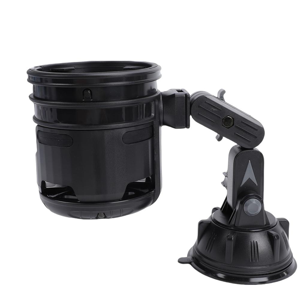 Double Car Cup Holder, Folding Design, Suction Cup Base, Joints for Various Containers, Dashboard,