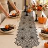 Halloween Black Lace Placemats for Dining Table Party Decorations